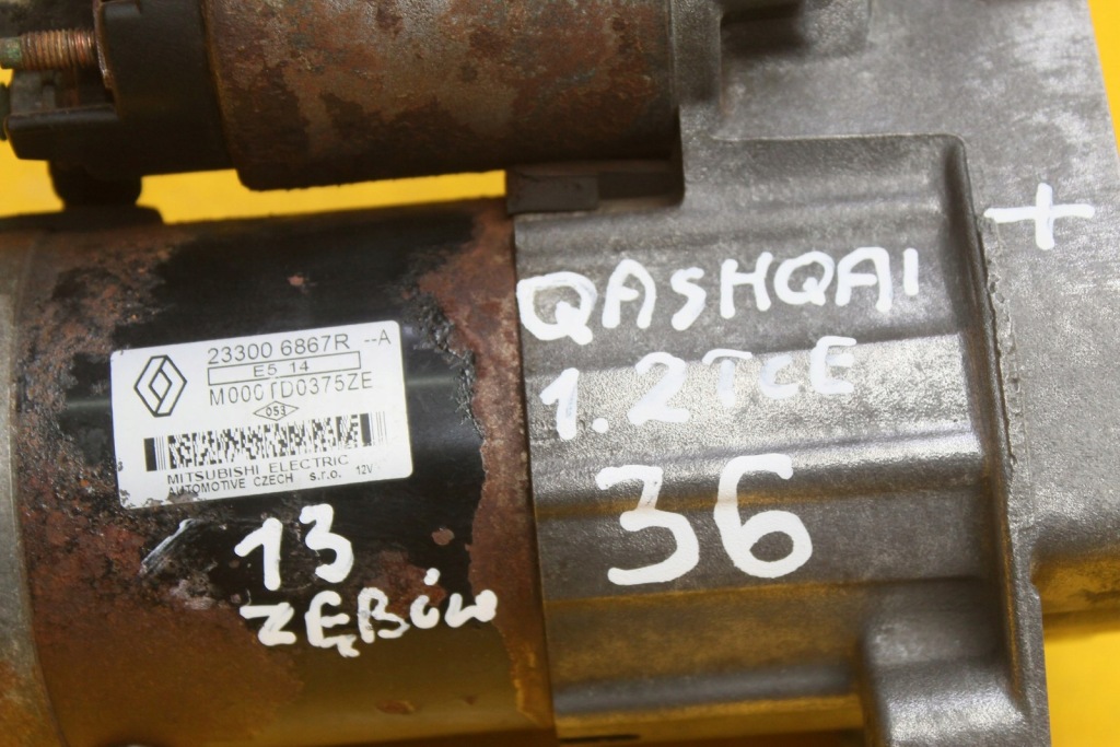 Стартер qashqai juke clio iv captur 1.2 tce hra2 233006867r 13 зубьев с Разборки