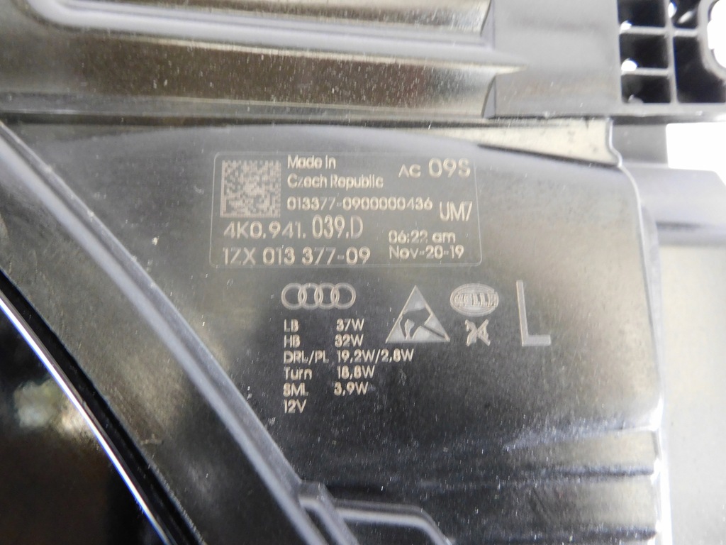 фото №13, Audi a6 c8 4k лампа левая full led usa 4k0941039d комплектная