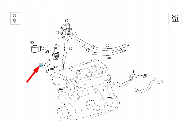 Купить Mercedes-benz slk r170 шланг насоса циркуляционный do двигателя a1708321194