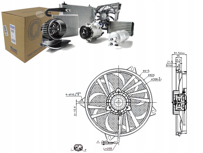 фото №1, Вентилятор радіатора з корпус citroen xsara pic