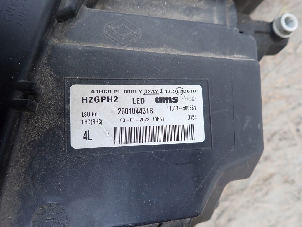 фото №9, Лампа права фара правий full led renault koleos 2 ii hc lift 260104431r