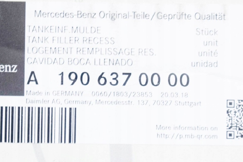 Mercedes-benz amg gt gt s кришка кришка заливної пального a1906370000oryginalna Недорого