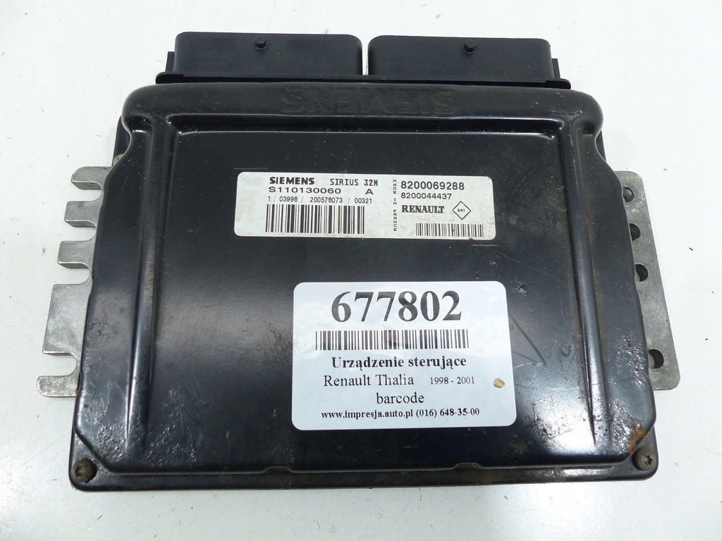 фото №1, Бортовой компьютер набор renault thalia 8200069288 1.4b