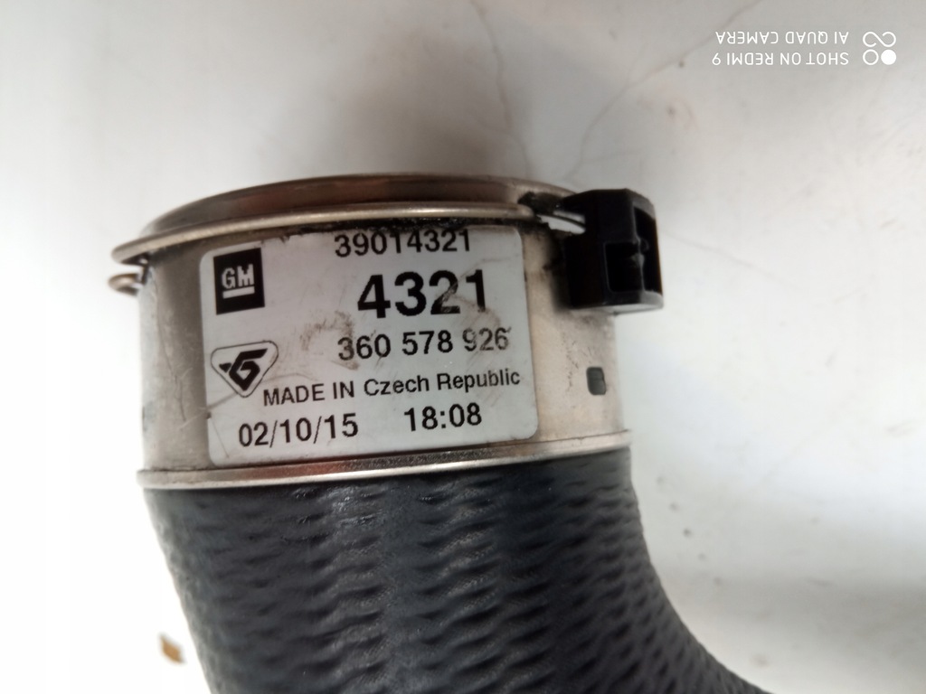 фото №3, Astra k труба шланг інтеркулер 1.6cdti 39014321