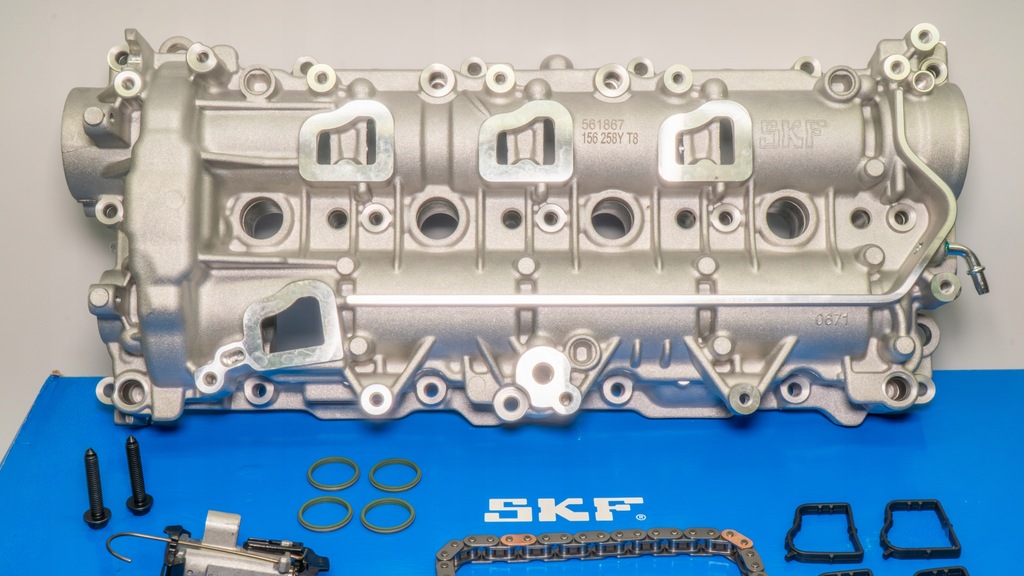 фото №11, Грм peugeot citroen 1.5hdi, skf - ланцюг 8mm,wałki, кришка, натягувач