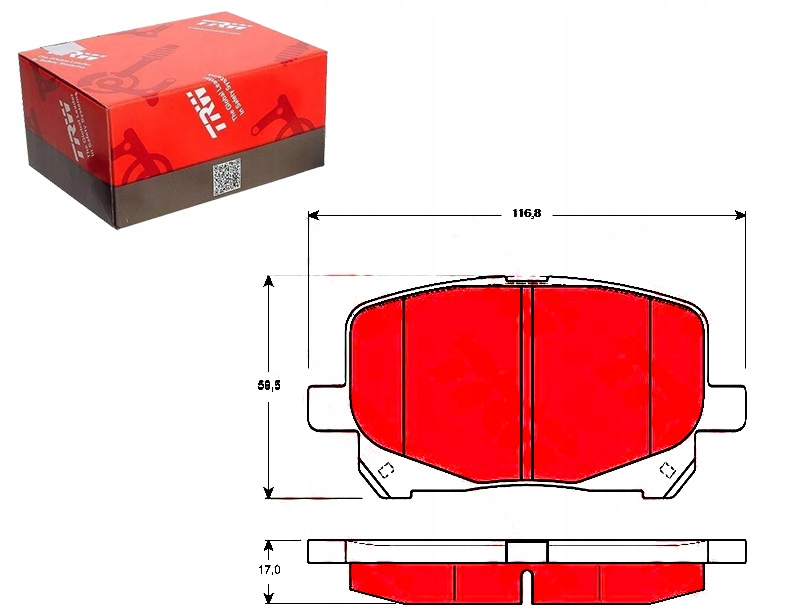 фото №1, Trw gdb3248 набор тормозных колодок тормозных, тормоза дисковые