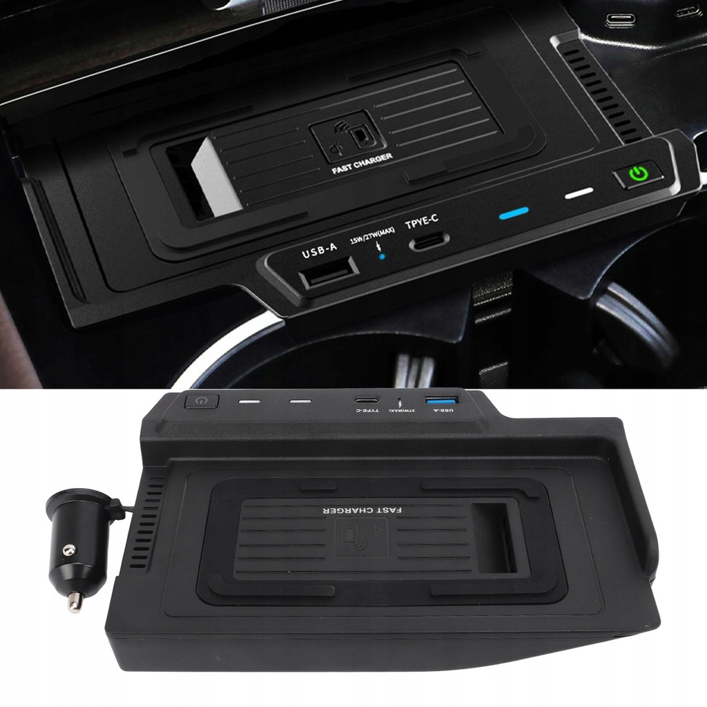 фото №9, Бездротова зарядний пристрій автомобільна 15 w швидкі