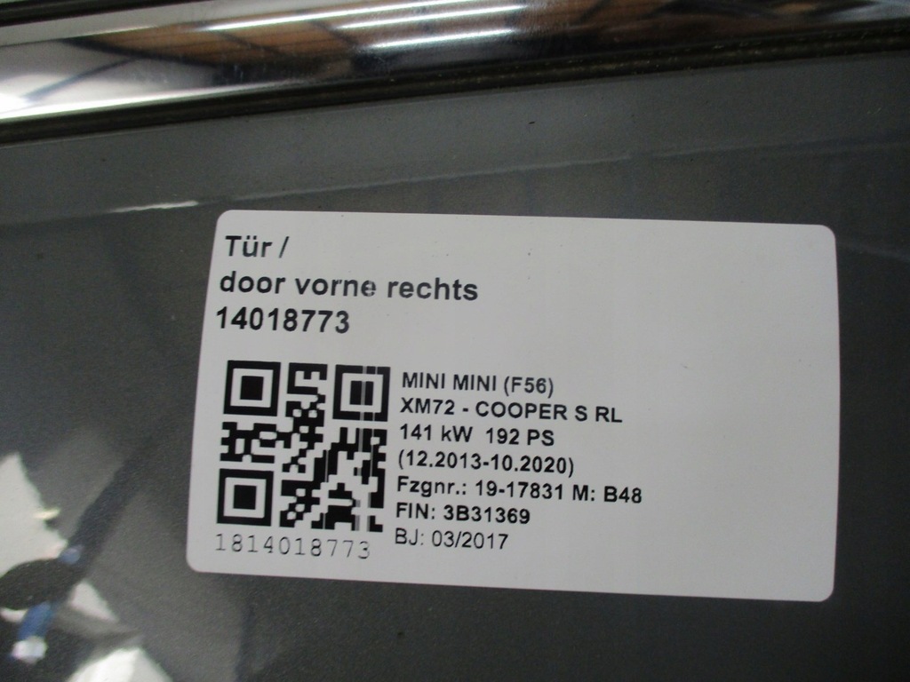 фото №5, Дверь правое mini f56 передние anglik b71
