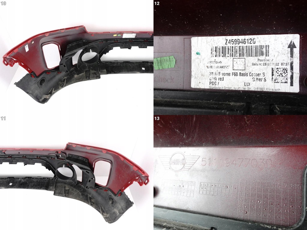 фото №11, Mini cooper countryman ii f60 s lift lci all4 20-23 бампер спойлер перед