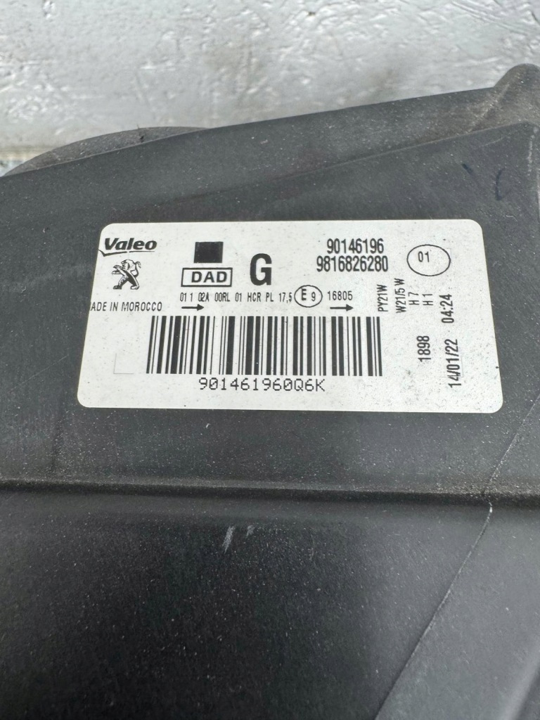 фото №6, Лампа левый перед partner iv оригинал 90146196