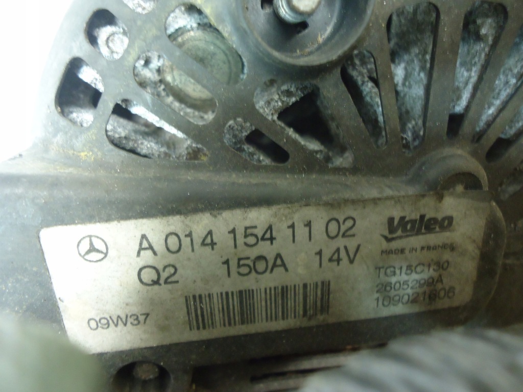 фото №4, Mercedes w204 2.2cdi генератор a0141541102