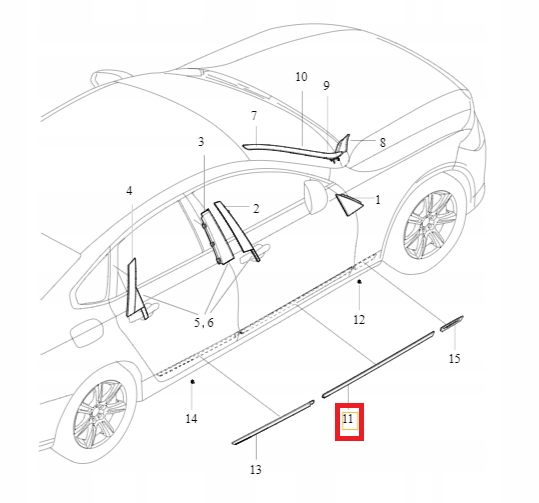 фото №1, Молдинг двері права сторона volvo s90 ii v90 ii