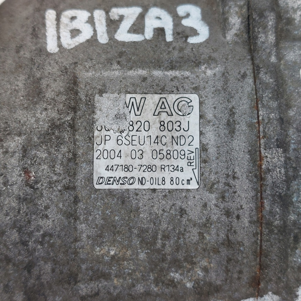 фото №6, Seat ibiza 3 iii skoda 1,4tdi компрессор кондиционера denso 447180-7280