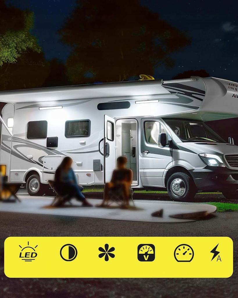 фото №11, 2x bus лампа 168 led дополнительные освещение łódź jacht kamper tir itp 12v