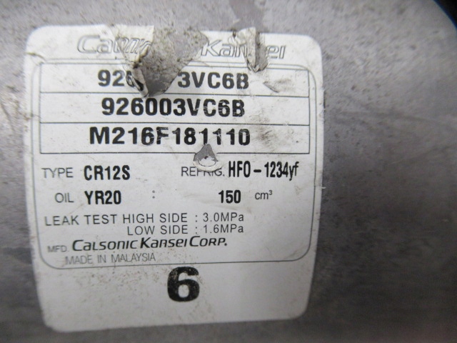 фото №10, Renault оригінальний номер 926003vc6b компресор, кондиціонер