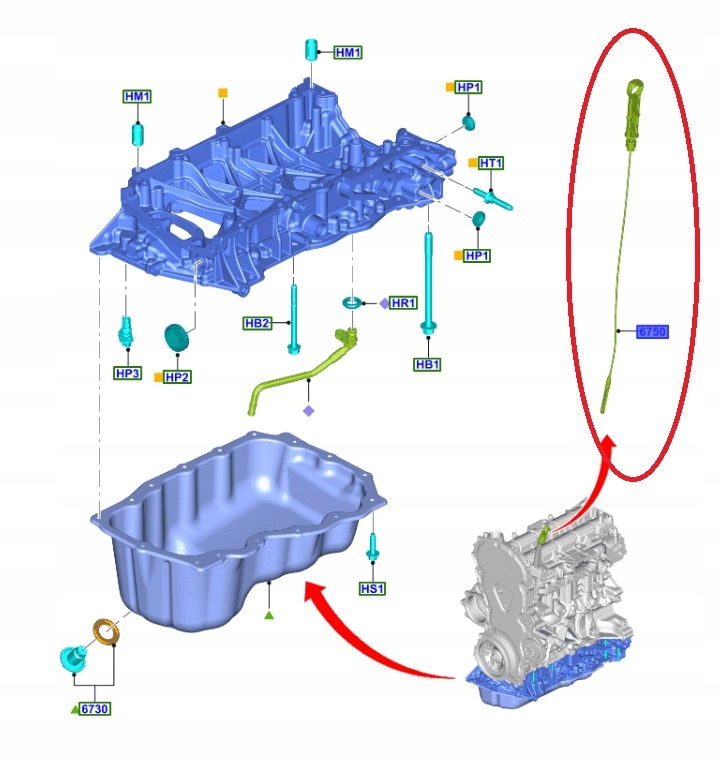 Щуп оливи ford transit 2.0 tdci дизель _ 2586205 _ nk3q-6750-ba Київ