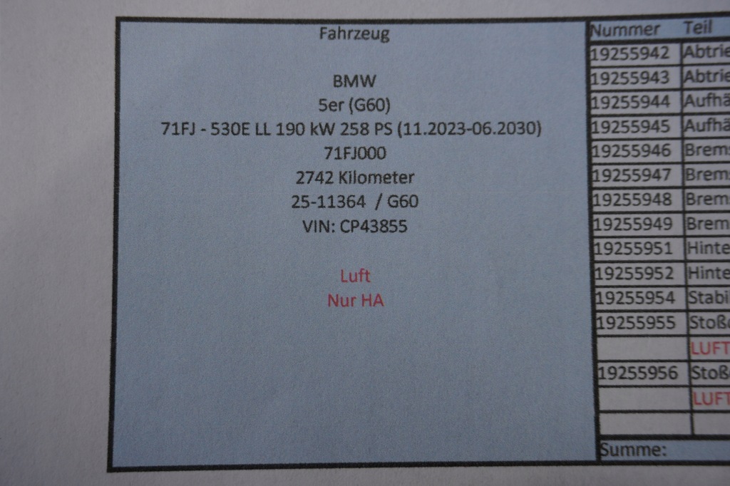фото №8, Поворотный кулак рычаги задняя bmw g60 g61 6898361 2742km.