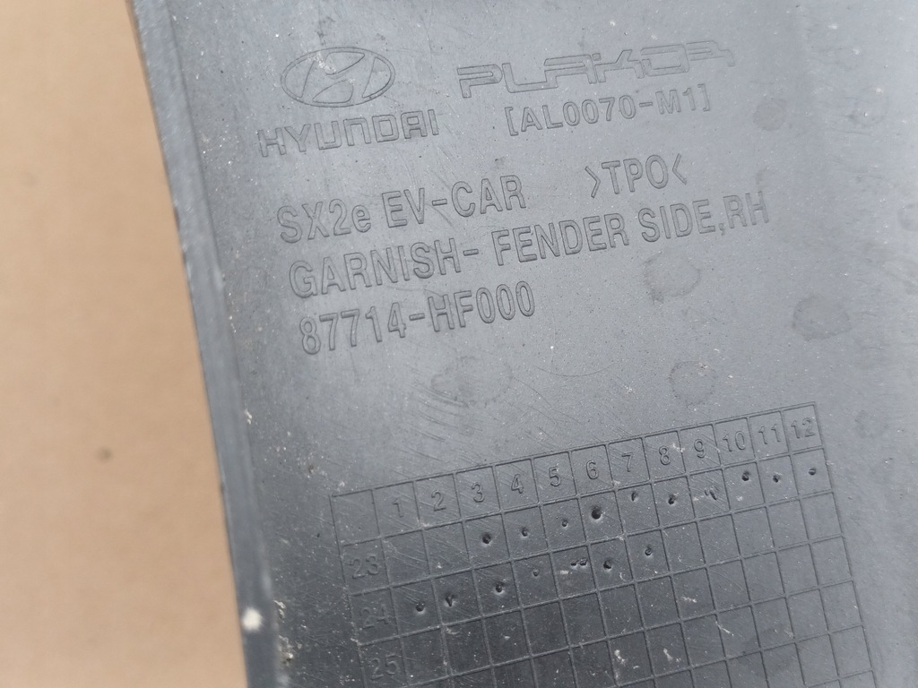 фото №9, Молдинг правая передняя hyundai kona ii ev перед правый
