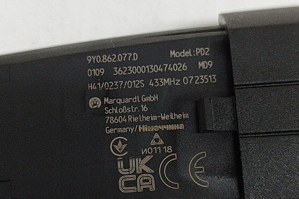 фото №6, Porsche 911 992 карта водія ключ 9y0862077d 433mhz 2024 25301050