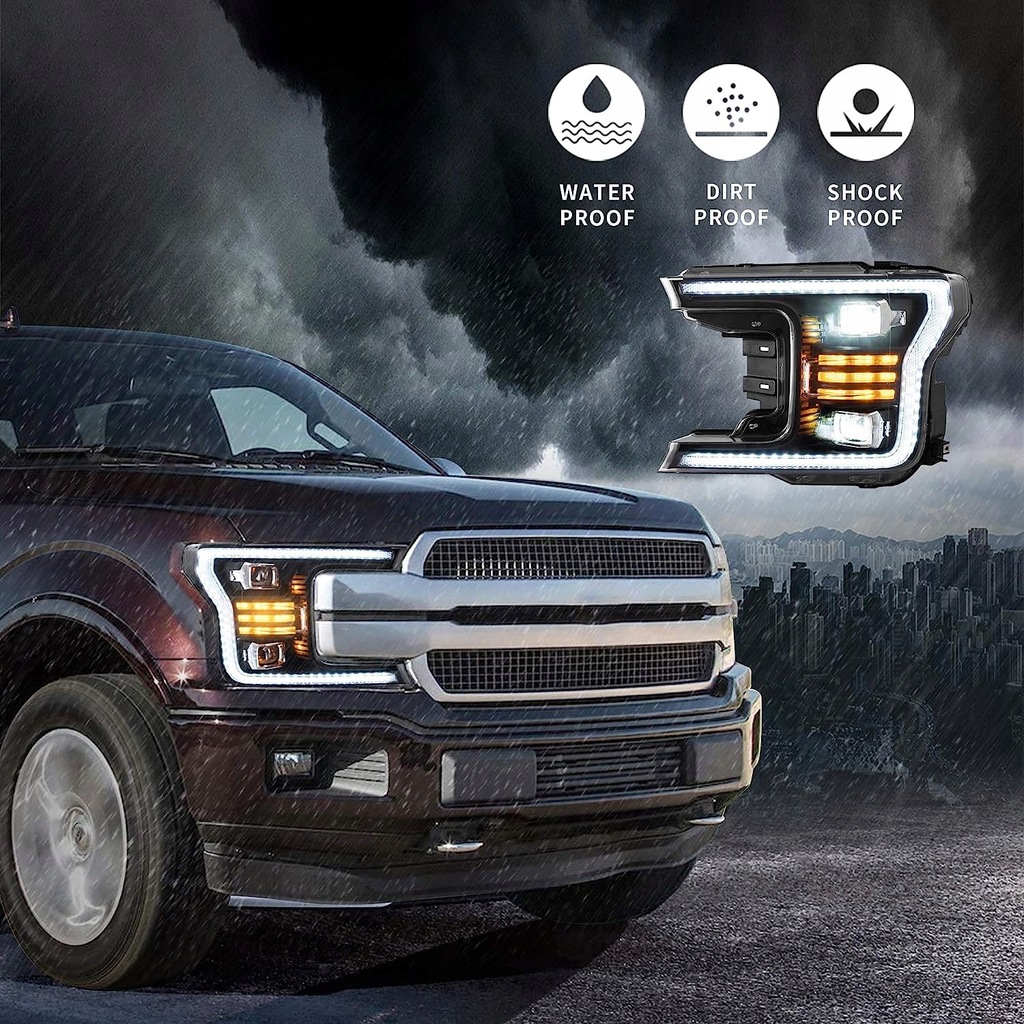 фото №8, Лампа лампы передние комплект led vland линзы ford f150 f-150 2018-2020
