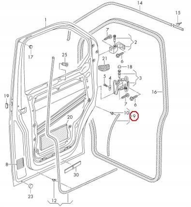 фото №5, Ущільнювач vag dla vw transporter 2003 2016 оригінальний