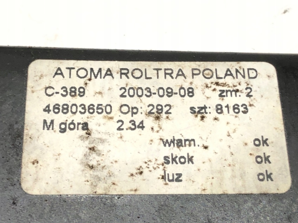 фото №3, Подъемник стекло левый перед fiat panda ii хэтчбек