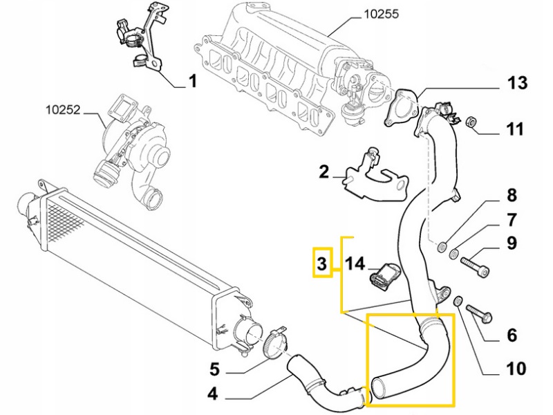фото №2, Lancia delta 1.6 d multijet труба wąż інтеркулер