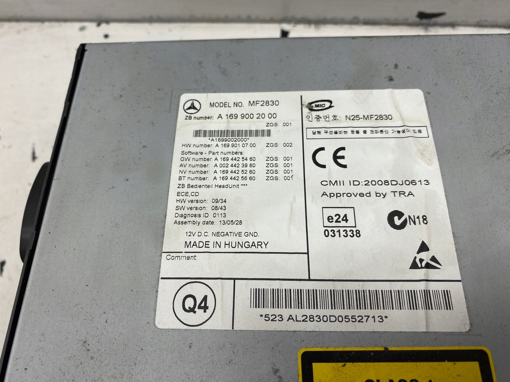 фото №6, Mercedes w169 радио cd a1699002000