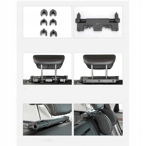 фото №15, Підголівник автомобіля спинка голови подушка - карбон