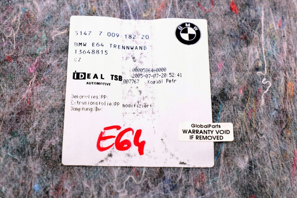 фото №12, Bmw e64 захист перегородки багажника 7009182