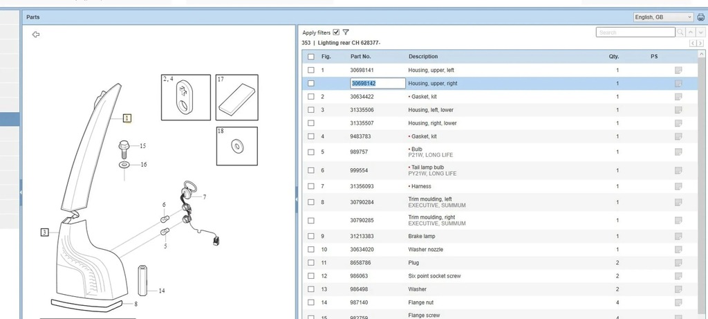 фото №7, Volvo xc90 2013 po права лампи задні