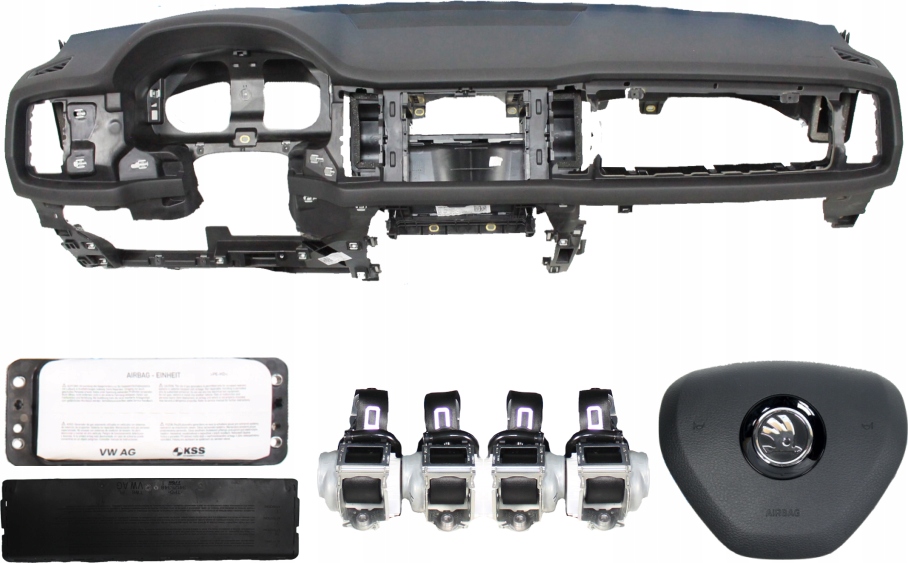 фото №1, Приборная панель консоль подушка безопасности ремни skoda kodiaq