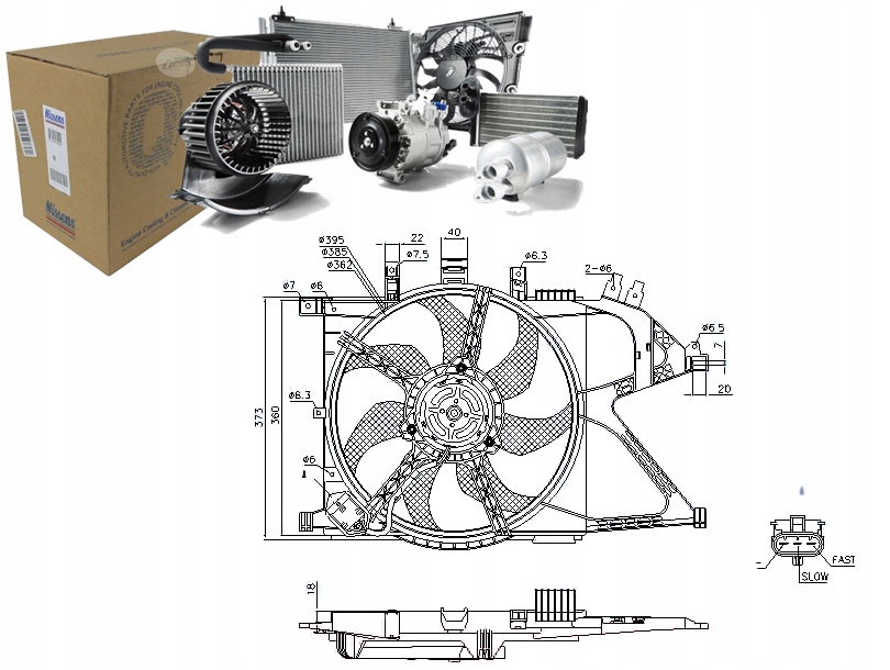 фото №1, Вентилятор радіатора з корпус opel combo combo