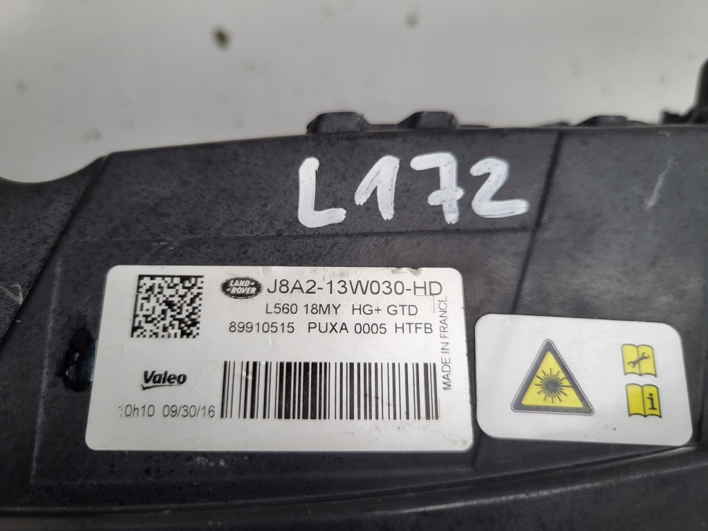 фото №4, Лампа левая перед land rover velar l560 j8a2-13w030-hd