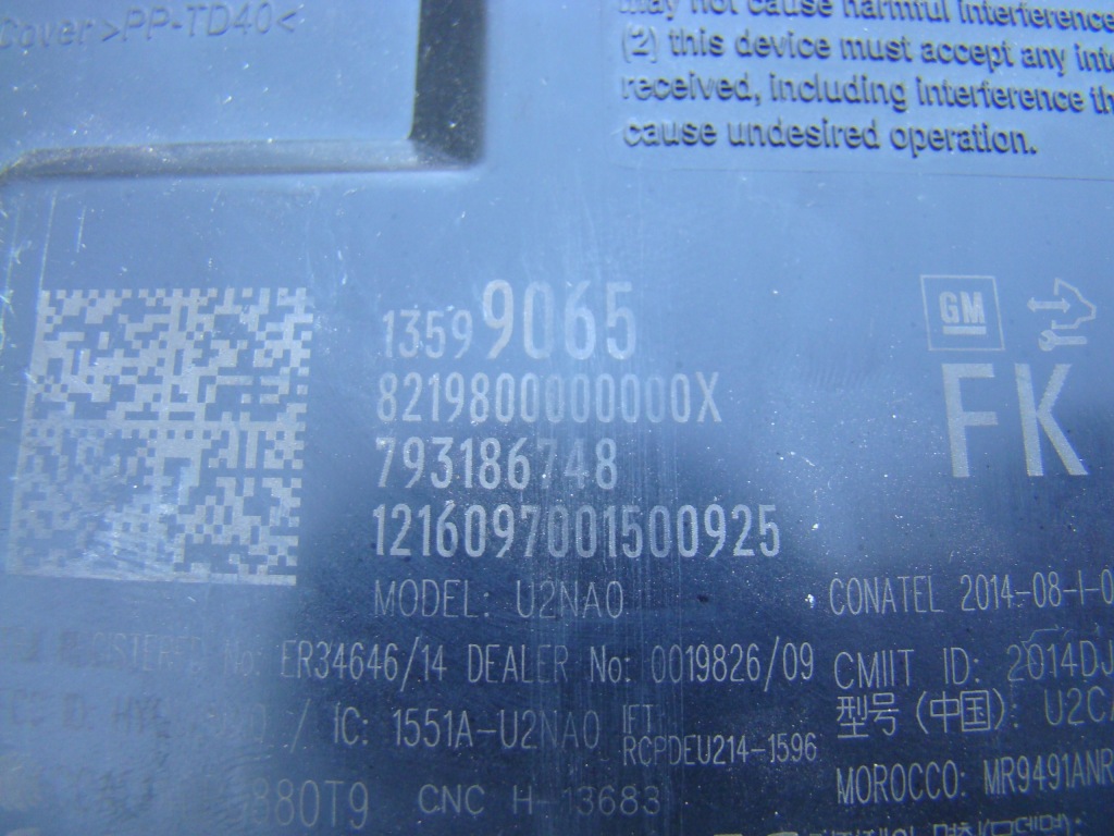 фото №3, Модуль gm keyless camaro 2016- 13599065