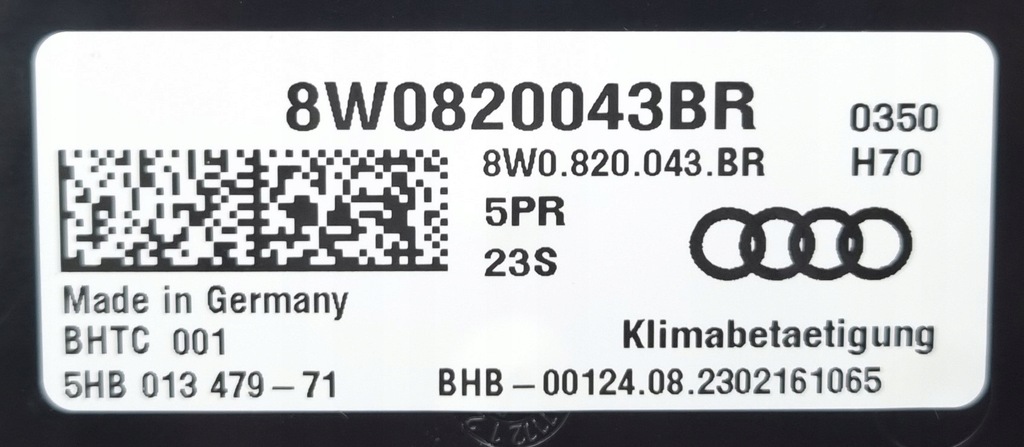 фото №8, Панель кондиціонера audi a4 8w a5 lift 8w0820043br