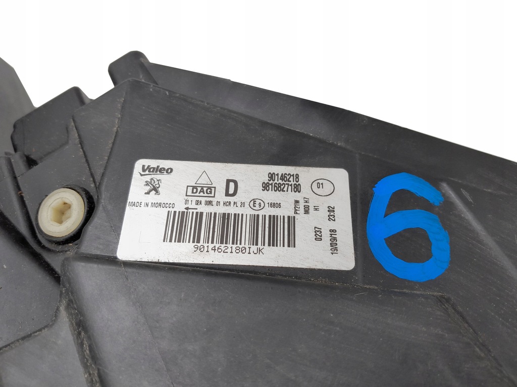 фото №2, Фара правый peugeot rifter led 9816827180