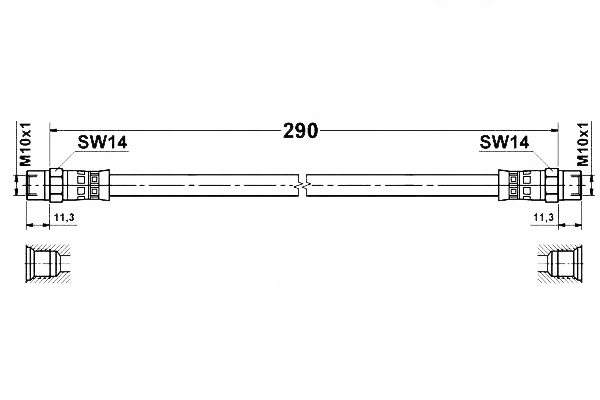 фото №1, Ate шланг гальмівний elast. bmw 1502-2002 e10 2