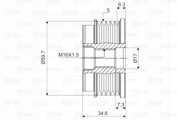 фото №3, Генератор - зчеплення односторонній valeo 588073
