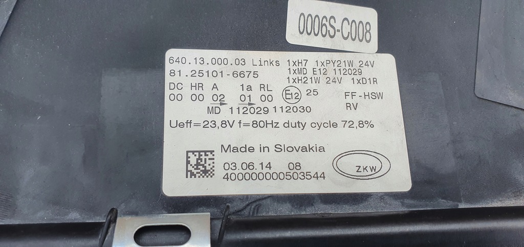 фото №5, Man tgx tgs фара левый лампа левая ксенон