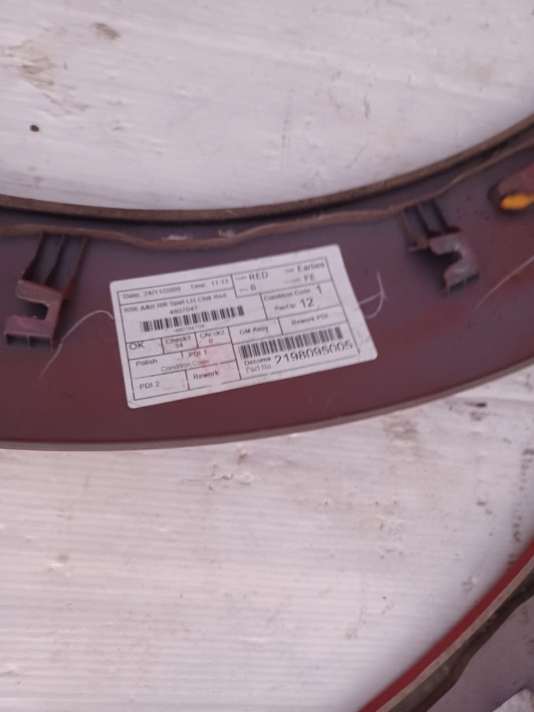 фото №8, Mini cooper r56 левая молдинг крыла левый задняя задняя