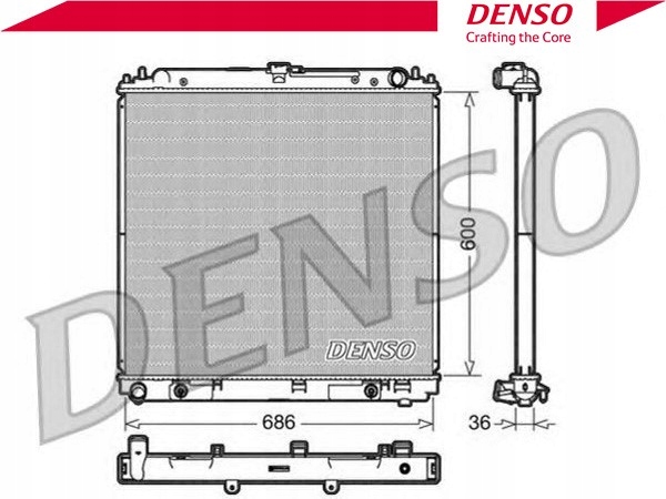 фото №2, Denso drm46032 радиатор, система охлаждение двигателя