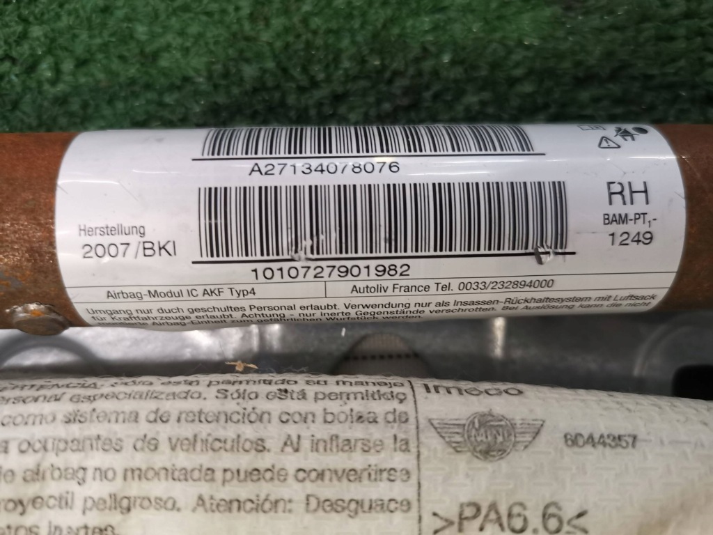 Шторка безпеки подушка безпеки mini cooper r56 6044357 Ціна