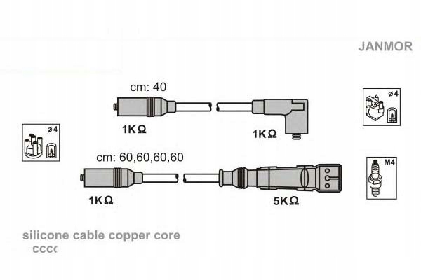 фото №2, Janmor дроти запалювання kpl. audi