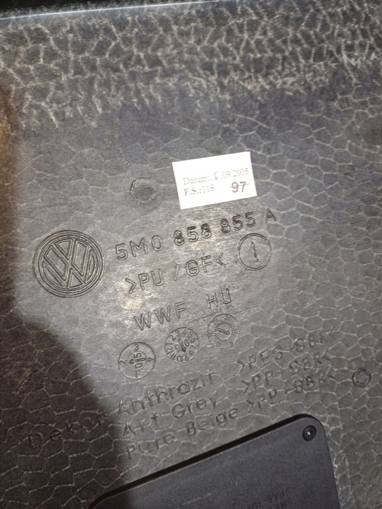 фото №5, Пол багажника vw golf 5 plus nr. 5m0858855a