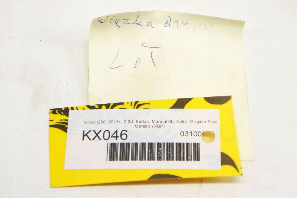 фото №6, Kx046 infiniti q50 джгут двері лівий задня