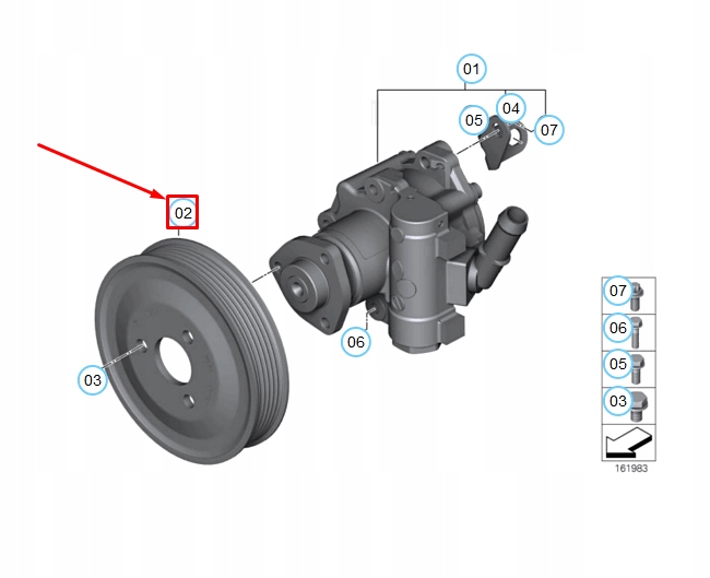 фото №12, Шків насоса підсилювача bmw 1 e81 32428514565