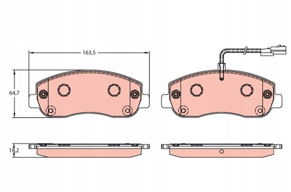 фото №3, Trw gdb1910 набір гальмівних колодок гальмівних, гальма дискові