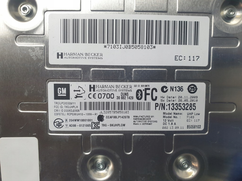 Модуль bluetooth opel astra j 13353285 Оригинал