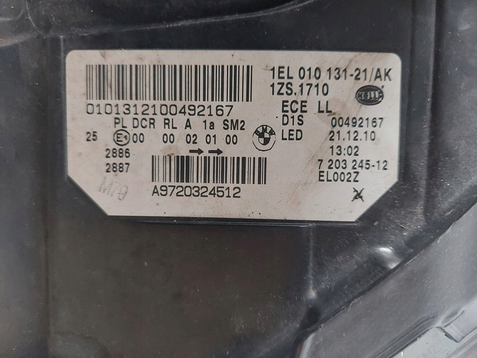 фото №12, Bmw 5 f10 f11 лампа ліва перед передня ксенон